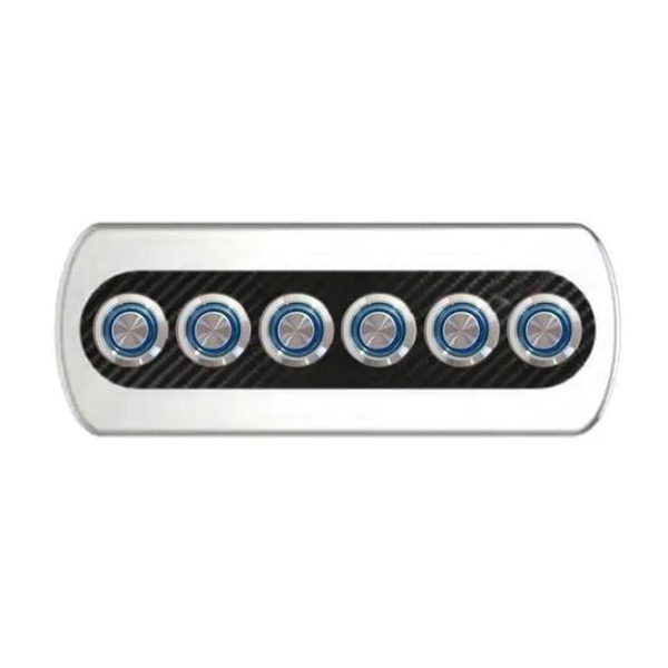 6'lı Krom Switch Panel Sigortalı Korna Butonlu