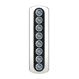 8'li Krom Switch Panel Sigortalı 52x234 mm