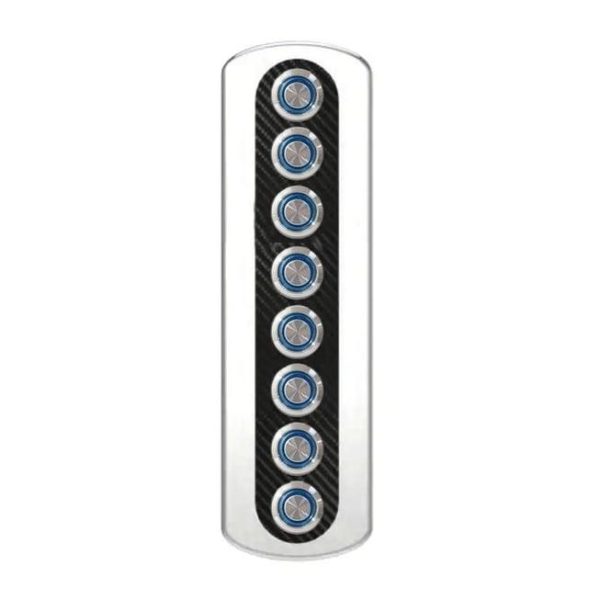 8'li Krom Switch Panel Sigortalı Korna Butonlu