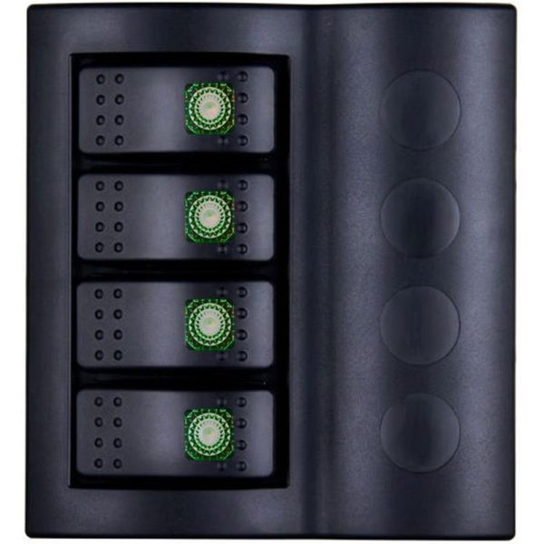 Bfy 4'lü Switch Panel,Yeşil Işıklı ve Otomatik Sigortalı
