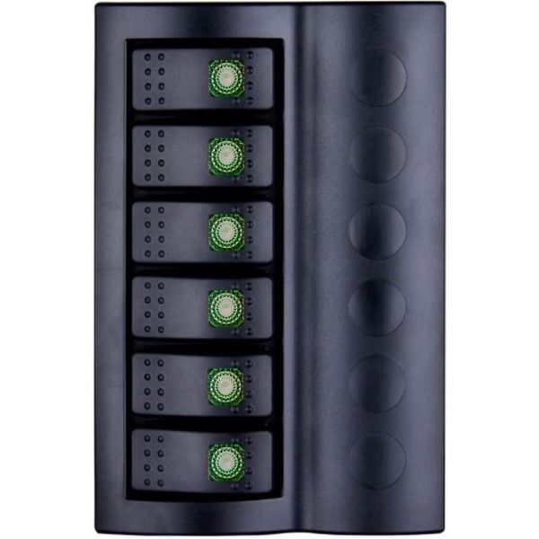 Bfy 6'lı Switch Panel,Yeşil Işıklı ve Otomatik Sigortalı
