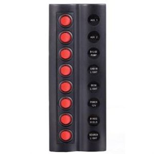 Bfy 8'li Switch Panel, Işıklı ve Otomatik Sigortalı