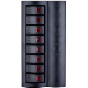 Bfy 8'li Switch Panel,Kırmızı Işıklı ve Otomatik Sigortalı