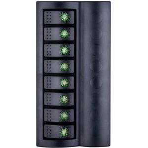 Bfy 8'li Switch Panel,Yeşil Işıklı ve Otomatik Sigortalı