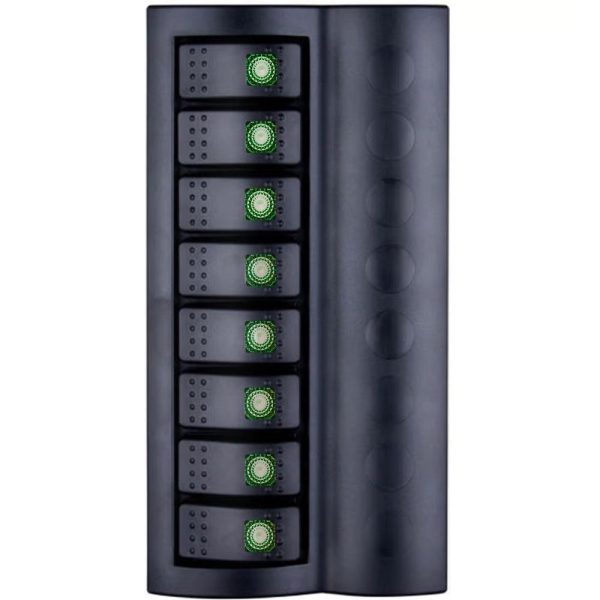 Bfy 8'li Switch Panel,Yeşil Işıklı ve Otomatik Sigortalı