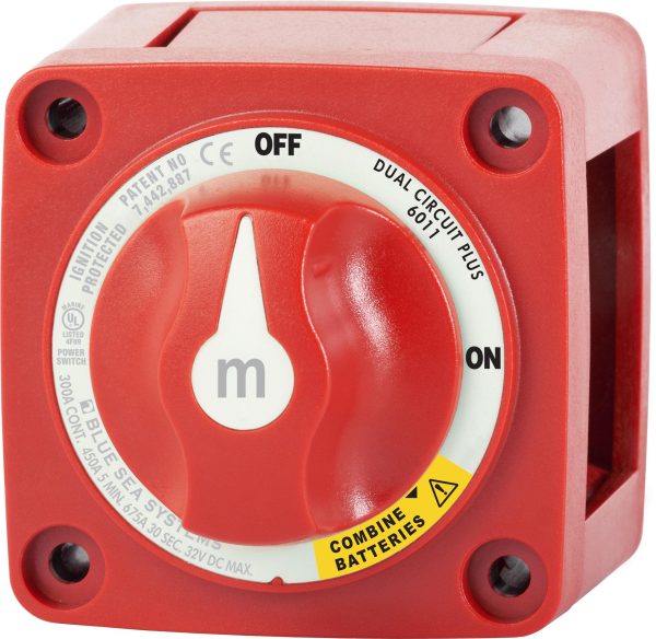 Blue Sea Systems Mini Dual Circuit Plus Akü Şalteri 6011