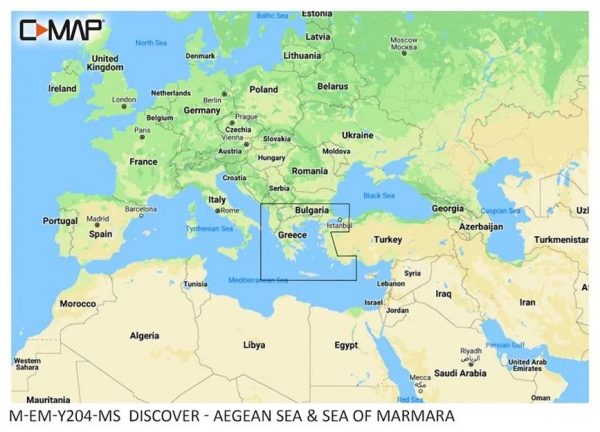 C-MAP Discover Harita Kartı Marmara ve Ege Bölgesi