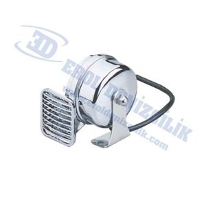 Easterner Salyangoz Tekli Krom Korna 12V