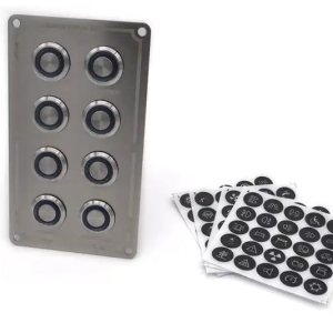 Krom 8'li Switch Panel Sigortalı Mavi Işıklı