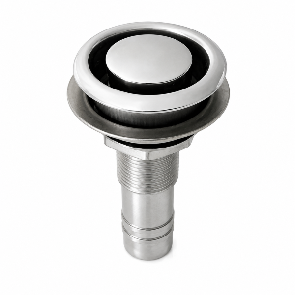 Krom Flanşlı Düz Hava Firarı 1/2''