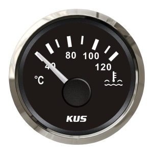 KUS Hararet Göstergesi Siyah 12/24V 52mm