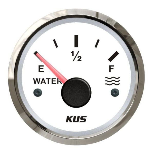 KUS Su Göstergesi Beyaz 0–190 Ohm 12/24V 52mm