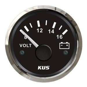 KUS Voltmetre Göstergesi Siyah 12V 52mm