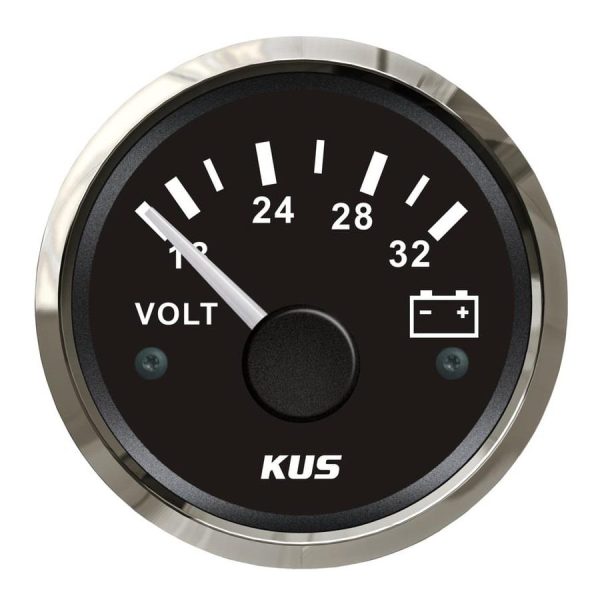 KUS Voltmetre Göstergesi Siyah 24V 52mm