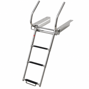 Tutamaklı Teleskopik Merdiven 3 Basamaklı Platform Altı Kızaklı 254x1233 mm