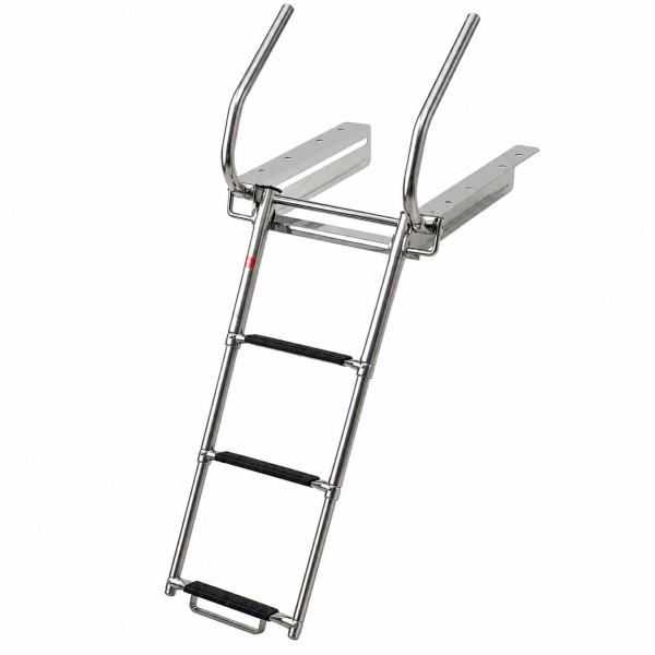Tutamaklı Teleskopik Merdiven 3 Basamaklı Platform Altı Kızaklı 254x1233 mm