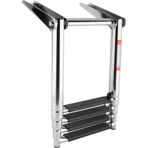 Teleskopik Merdiven 4 Basamaklı Platform Üstü Destekli 254x1150 mm