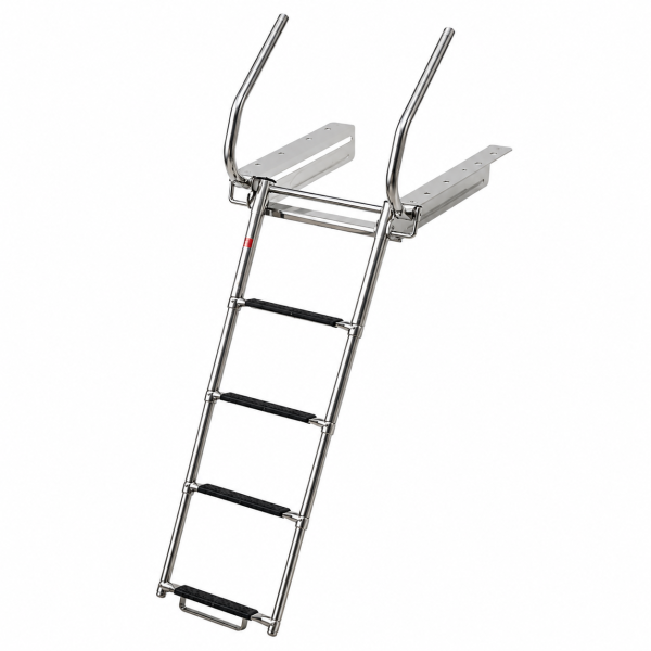 Tutamaklı Teleskopik Merdiven 4 Basamaklı Platform Altı Kızaklı 254x1577 mm